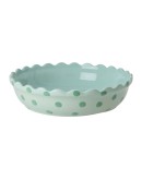 RICE - Ovenschaal Rond Large - Dots - Blauw/Groen