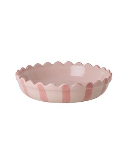 RICE - Ovenschaal Rond Small - Streep - Roze