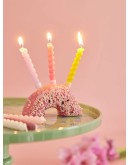 RICE - Cake candles Twisted set van 12 - Roze
