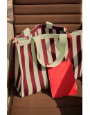 STICKY SIS CLUB - Shopper | knitted stripes | mist + fig STICKY SIS CLUB - Shopper | knitted stripes | mist + fig