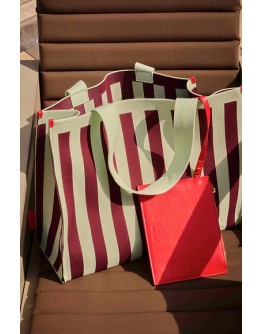 STICKY SIS CLUB - Shopper | knitted stripes | mist + fig STICKY SIS CLUB - Shopper | knitted stripes | mist + fig