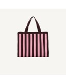 STICKY SIS CLUB - Shopper | knitted stripes | chocolate + bubblegum STICKY SIS CLUB - Shopper | knitted stripes | chocolate + bubblegum