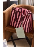 STICKY SIS CLUB - Shopper | knitted stripes | chocolate + bubblegum STICKY SIS CLUB - Shopper | knitted stripes | chocolate + bubblegum