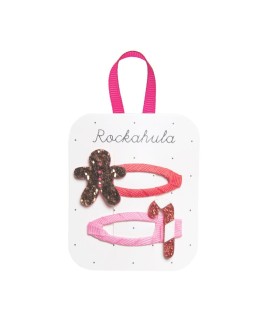 ROCKAHULA KIDS - Hair clips Gingerbread And Candy Cane ROCKAHULA KIDS - Hair clips Gingerbread And Candy Cane