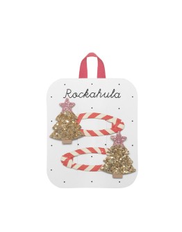 ROCKAHULA KIDS - Hair clips Stripy Christmas Tree ROCKAHULA KIDS - Hair clips Stripy Christmas Tree