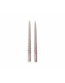 RUSTIK LYS - Swirl dinerkaars 2,1 x 29 cm - olifantgrijs (set van twee stuks)