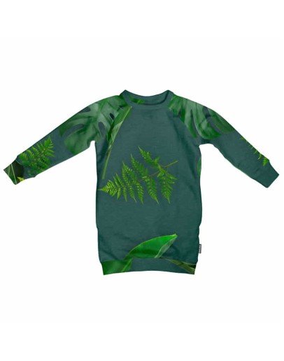 SNURK - Sweater Dress kids Green forest *LAATSTE MAAT 92*