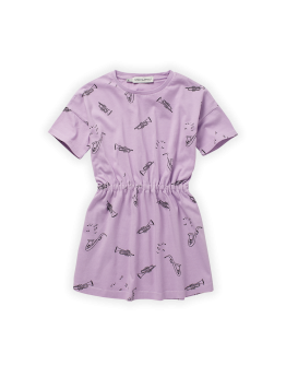 SPROET & SPROUT - Tshirt dress musica print lilac