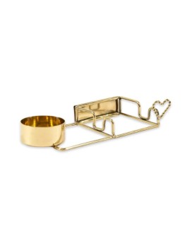 STORYTILES - Golden Tile & Candle holder Heart