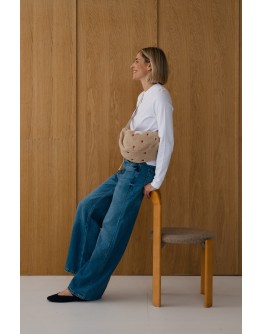 STUDIO NOOS - Ecru Teddy Hearts Adult Fannypack