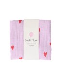 STUDIO NOOS - Hydrofiele Doek Met Hartjes – Medium - Paars