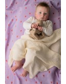 STUDIO NOOS - Hydrofiele Doek Met Hartjes – Medium - Paars