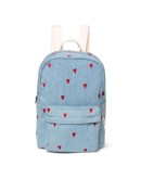 STUDIO NOOS - Denim Midi Backpack - Blue hearts