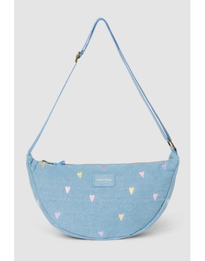STUDIO NOOS - Lichtblauwe Hartjes Denim Fanny Pack