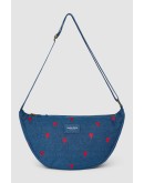 STUDIO NOOS - Donkerblauwe Rode Hartjes Denim Fanny Pack
