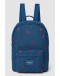 STUDIO NOOS - Denim Midi Backpack - Dark Blue Red Hearts