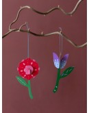 STUDIO ROOF - Hang ornamenten set Northern Tales - Folk Flower STUDIO ROOF - Hang ornamenten set Northern Tales - Folk Flower