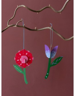STUDIO ROOF - Hang ornamenten set Northern Tales - Folk Flower