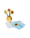 STUDIO ROOF - Pop Out Card, Van Gogh Flowers