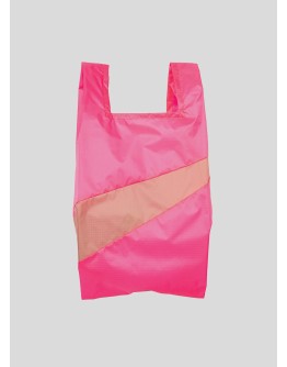SUSAN BIJL - The New Shopping Bag MEDIUM - Fluo Pink & Try 