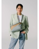 SUSAN BIJL - The New Bum Bag MEDIUM - Grey & Camel