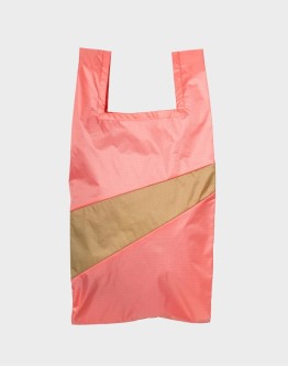 SUSAN BIJL - The New Shopping Bag MEDIUM - Coral & Moss 