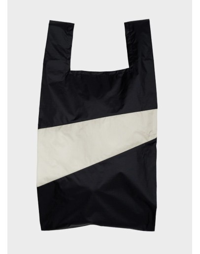 SUSAN BIJL - The New Shopping Bag LARGE - Black & Cloud SUSAN BIJL - The New Shopping Bag LARGE - Black & Cloud