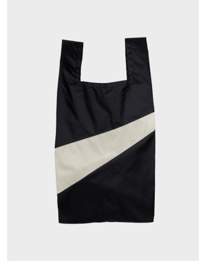 SUSAN BIJL - The New Shopping Bag LARGE - Black & Cloud SUSAN BIJL - The New Shopping Bag LARGE - Black & Cloud