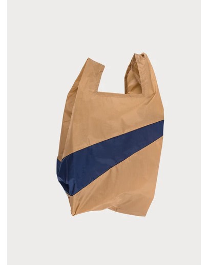 SUSAN BIJL - The New Shopping Bag MEDIUM - Camel & Navy