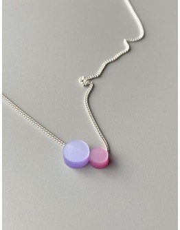 TURINA - Necklace MINI-Lilac Silver