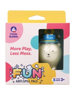 UNCLE BUBBLE -  Fun Anti-Spill Pals - White Bear