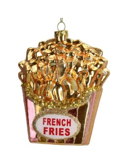 Kerst ornament - French fries Gold