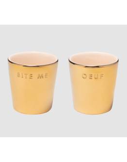 VONDELS - Egg cups Ceramic Gold ecru - set of 2