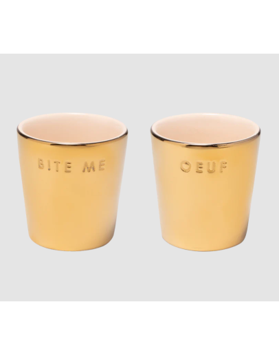 VONDELS - Egg cups Ceramic Gold ecru - set of 2