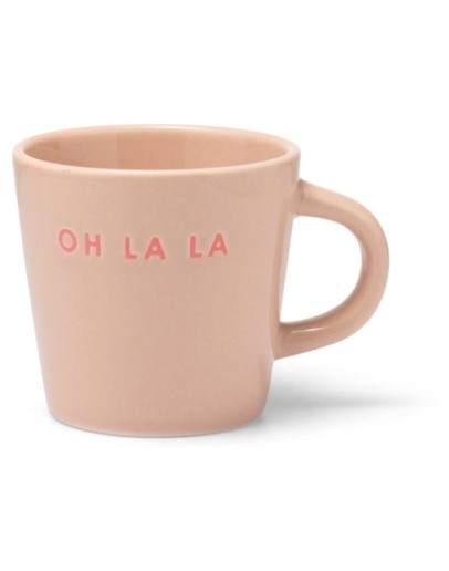 VONDELS - Espresso kopje OH LA LA - beige 80 ml